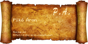 Pikó Áron névjegykártya